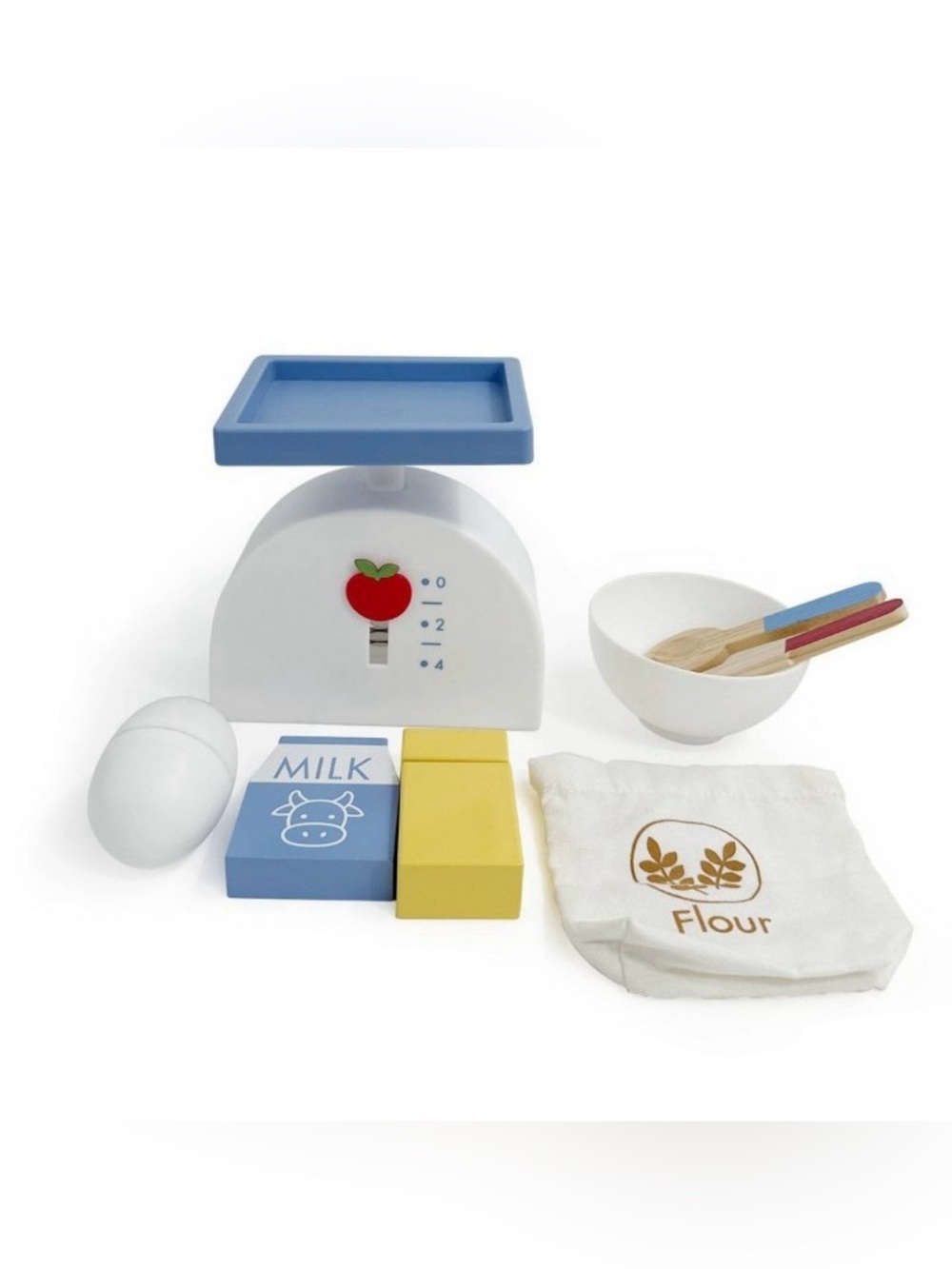 Bullseye Wooden Kitchen Scale Playset Milk & Baking Scale